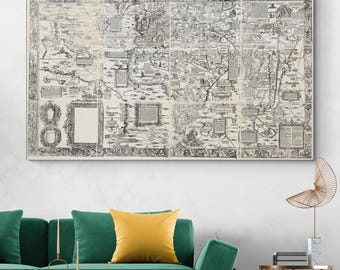 ヴァルトゼーミュラーの世界地図版画：「アメリカ」の初使用 - Etsy 日本