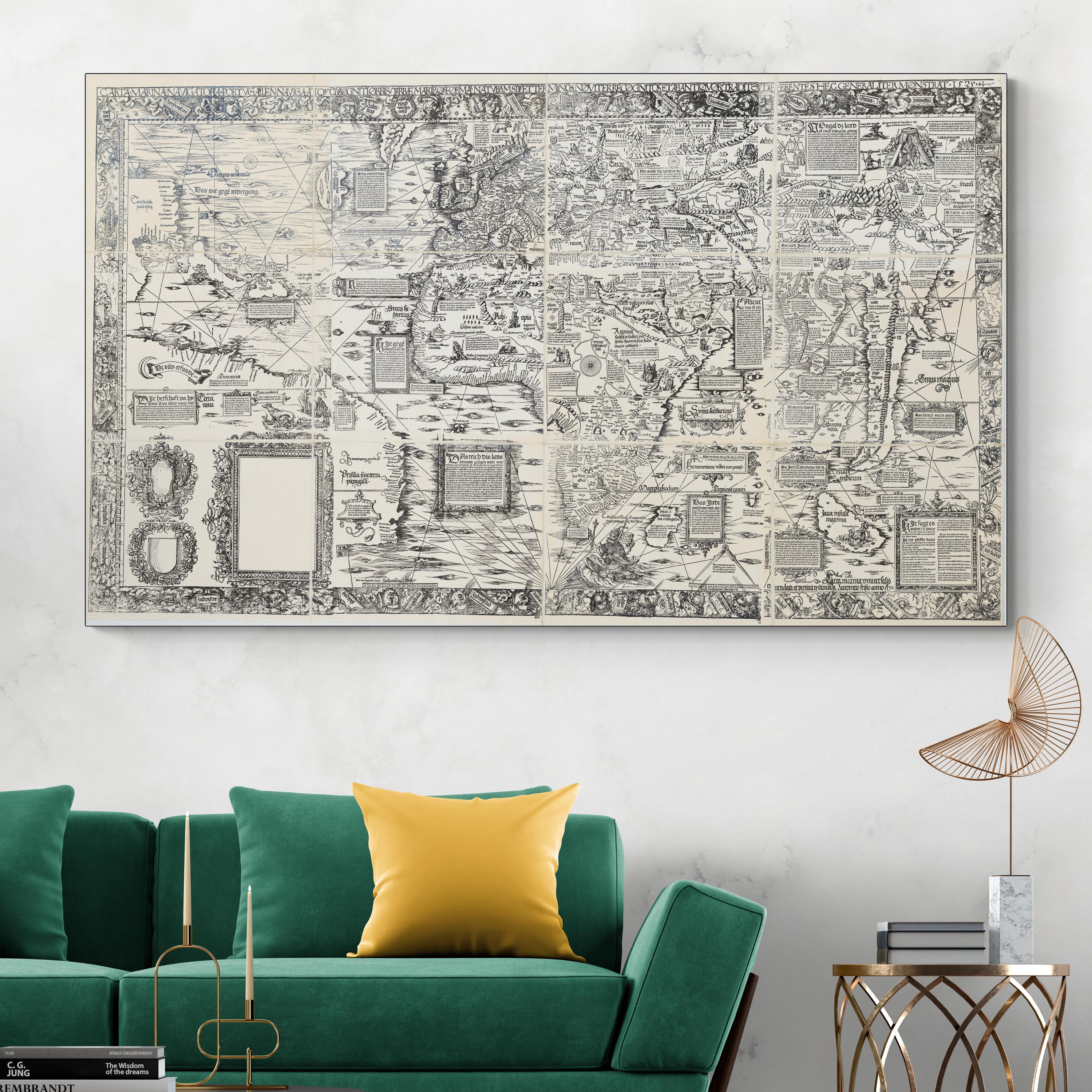 1516 Carta Marina by Waldseemüller – Renaissance World Map