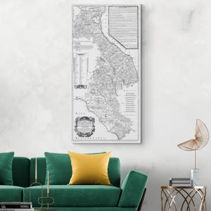Mappa del 1755 dello Stato Pontificio della Chiesa Cattolica Geografia Ecclesiastica Cattolicesimo Storia Cartografia Decorazione Stampa Artistica