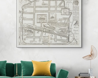 Map of Ancient Jerusalem During the Reign of King Solomon – Biblical Era Map Showing City Walls, Temple, Gates & Surrounding Regions