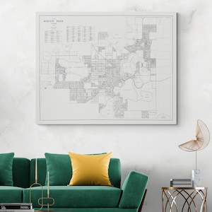 1924 Karte von Winter Park Florida amerikanische Kartographie Geschichte Dekor Fine Art Print