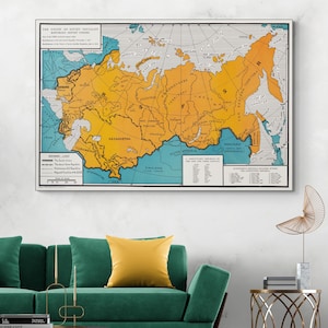1936 Map of the Soviet Union – Interwar-Era Map – USSR Republics, Industrial Zones & Borders During Stalin’s Five-Year Plans and Expansion