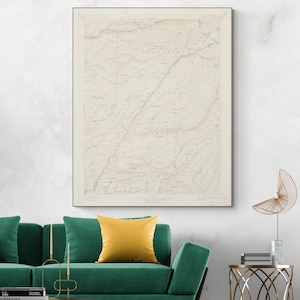 1926 Topographic Map of Stanislaus National Forest California – Detailed U.S. Forestry Service Map Showing Trails, Roads, Rivers & Mountains