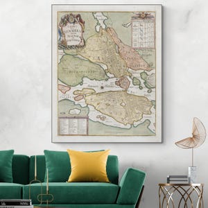 Mapa del siglo XVIII de Estocolmo, Suecia, Cartografía sueca escandinava, Historia, Impresión de bellas artes