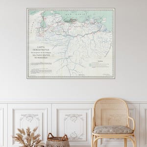 1909 Militär Karte von Venezuela Südamerika Geographie Kartographie Geschichte Dekor Dekor Fine Art Print