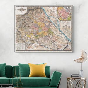 1895 Map of Vienna Austria – Detailed Austro-Hungarian Empire Era Urban Plan Showing Districts, Railways, Parks & Landmarks