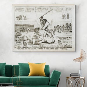 Reversal of Roles – 1788 Satirical Cartoon on Slavery Art Print | African American Civil Rights History | Abolitionist Fine Art Poster
