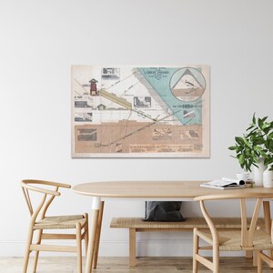 Kaart van de doorsnede van de Grote Piramide van Gizeh Oude Egyptische geschiedenis Decor Fine Art Print