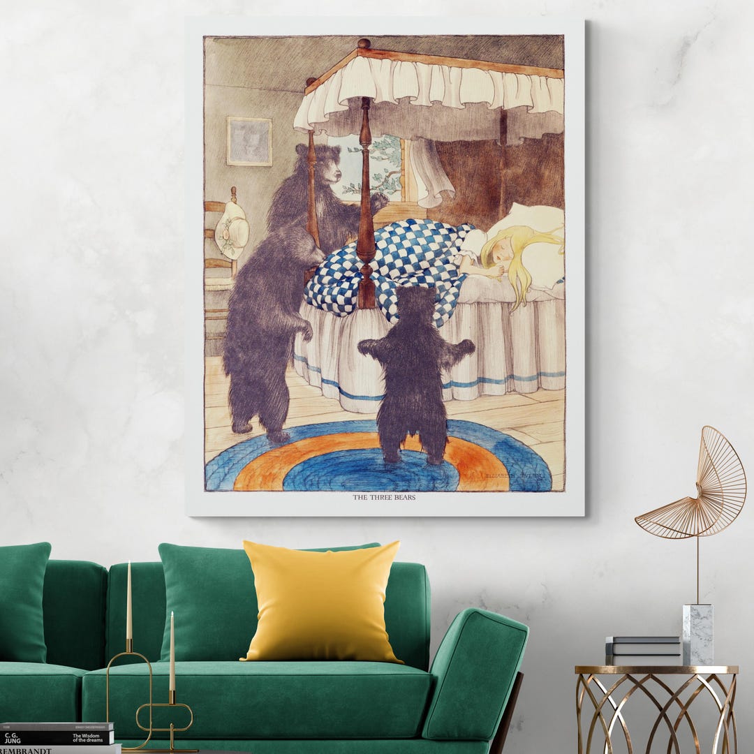 Goldilocks & the Three Bears – 19th Century Fairy Tale Illustration Art ...