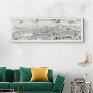 16th Century Fine Art Print Landkarte Florenz Italien Italienische Kartographie Dekor Geschichte