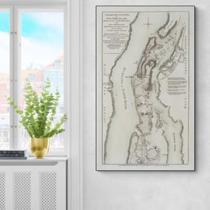 Carte militaire de la guerre d'indépendance des États-Unis de 1776, bataille de Fort Washington, histoire de la campagne de New York et du New Jersey, décoration Impression artistique