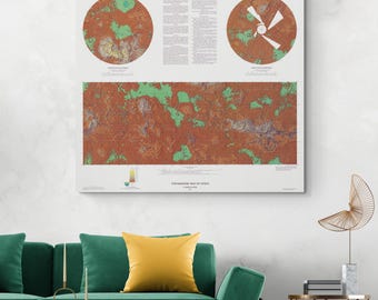 NASA Topographic Map of Planet Venus – Planetary Science & Celestial Geography – Space Exploration Astronomy Decor Fine Art Print