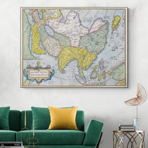 1572 Map of Asia by Abraham Ortelius – Renaissance-Era Cartography from Theatrum Orbis Terrarum, First Modern Atlas of the Known World