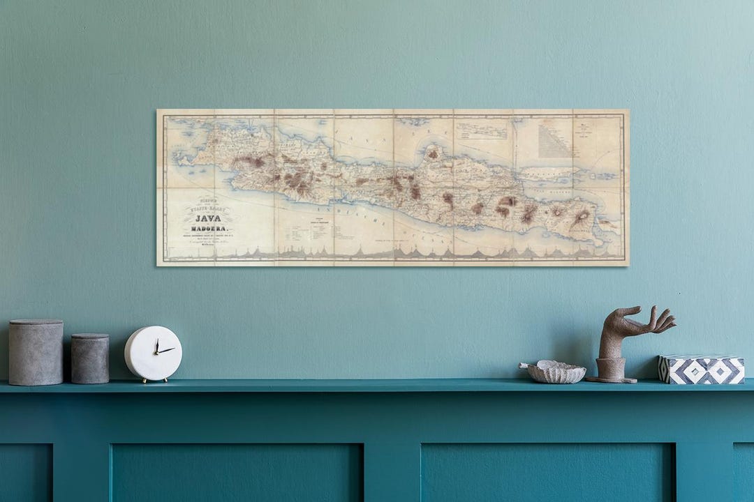 1862 Map of Map of Java Indonesia Historical Asian Geography Vintage ...