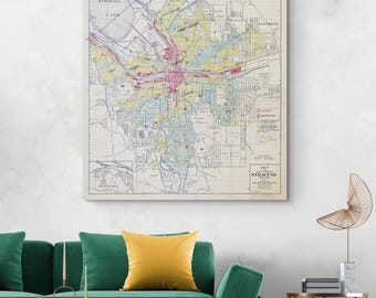 1918 Map of Syracuse New York – Historic Upstate NY Cartography – Streets, Railroads, and Urban Growth at the End of the First World War