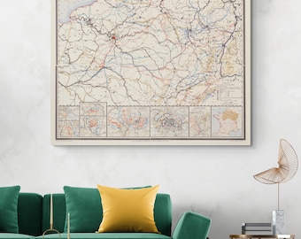 Military Map of the Franco-Prussian War – Battle Map Showing Troop Movements, Sieges & Strategic Locations in German-French Conflict