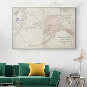 1867 Map of Alaska Territory – First U.S. Map After Russian Purchase Showing Seward’s Folly and Early American Expansion in the Far North