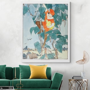 19th Century Jack and the Beanstalk Illustration – Classic Fairy Tale Art Print | Vintage Storybook Decor | Fine Art Nursery Wall Poster