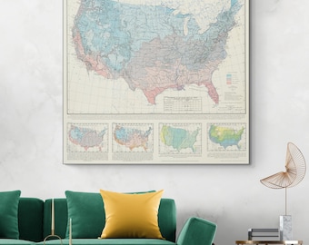 Map of Growing Seasons in the United States – Agricultural Planting & Harvest Periods by Region, Climate Zones, Crops and Seasonal Changes