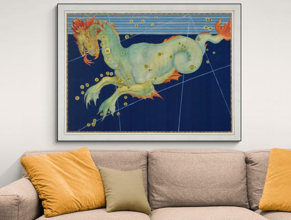 17世紀 くじら座 十二支 イラスト 星座 占星術 装飾 美術印刷 - Etsy 日本