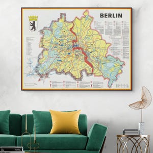 1963 Map of Berlin Germany – Cold War-Era Cartography – Divided City, Western & Eastern Bloc Borders, Checkpoints and Political Geography