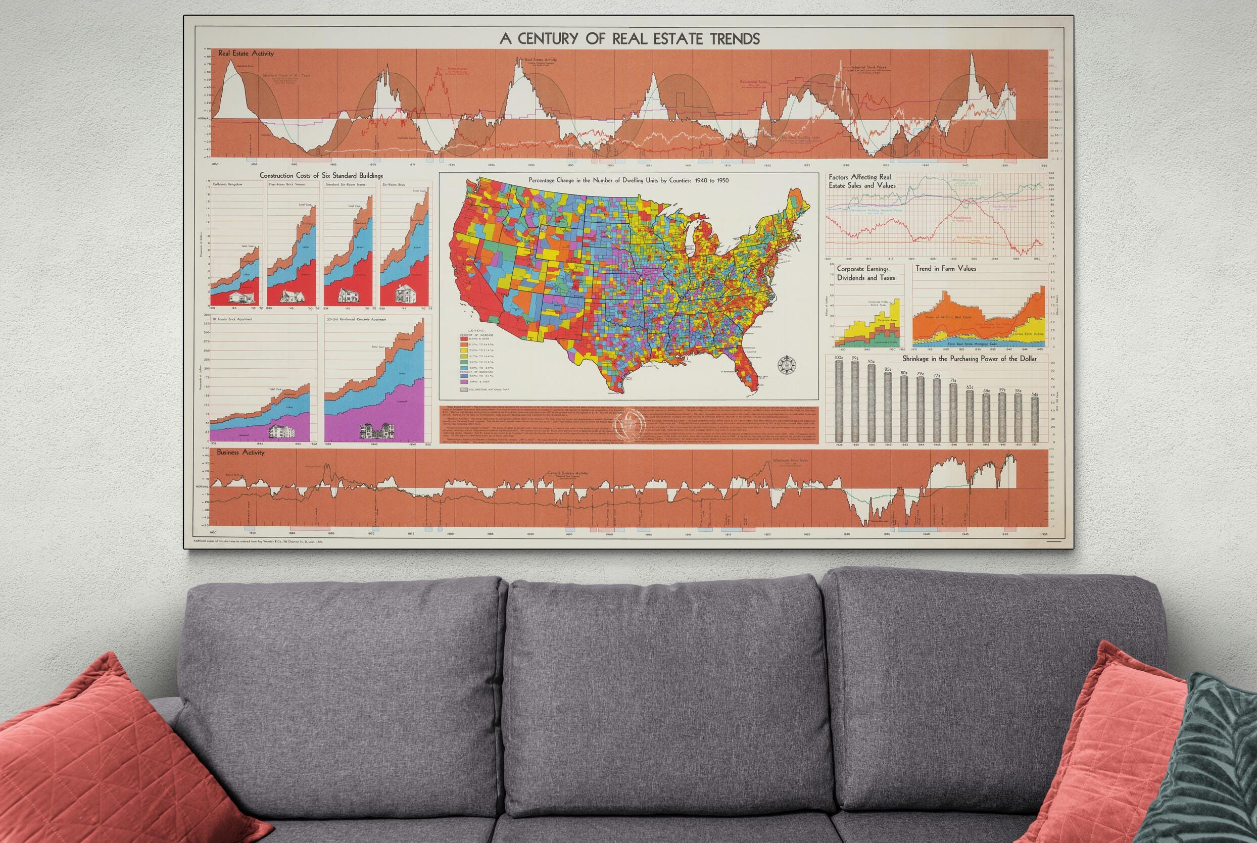 Data Visualization Map of the United States – Historic Cartography ...