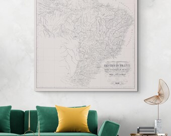 1867 Map of the Empire of Brazil – Historic Cartography Showing Imperial Provinces, River Systems, and Borders in 19th Century South America
