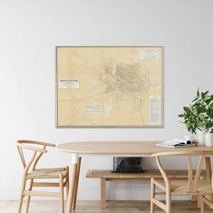1907 kaart van Mexico-stad Centraal-Amerikaanse geografie Mexicaanse geschiedenis cartografie decor Fine Art Print