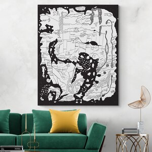 11e-eeuwse Cottoniana Angelsaksische wereldkaart Mappa Mundi middeleeuwse cartografie geschiedenis decor Fine Art Print