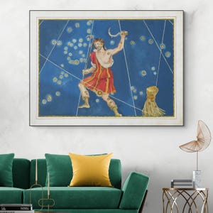 17th Century Boötes Tierkreiszeichen Illustration Sternzeichen Konstellation Astrologie Dekor Fine Art Print