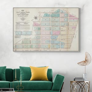 1868 kaart van de wijk Soho in Manhattan New York City geschiedenis decor historische NYC cartografie Fine Art Print