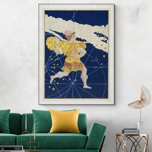 Ilustração do Zodíaco Cefeu do século XVII, Constelação do Signo Estelar, Astrologia, Decoração, Impressão de Belas Artes