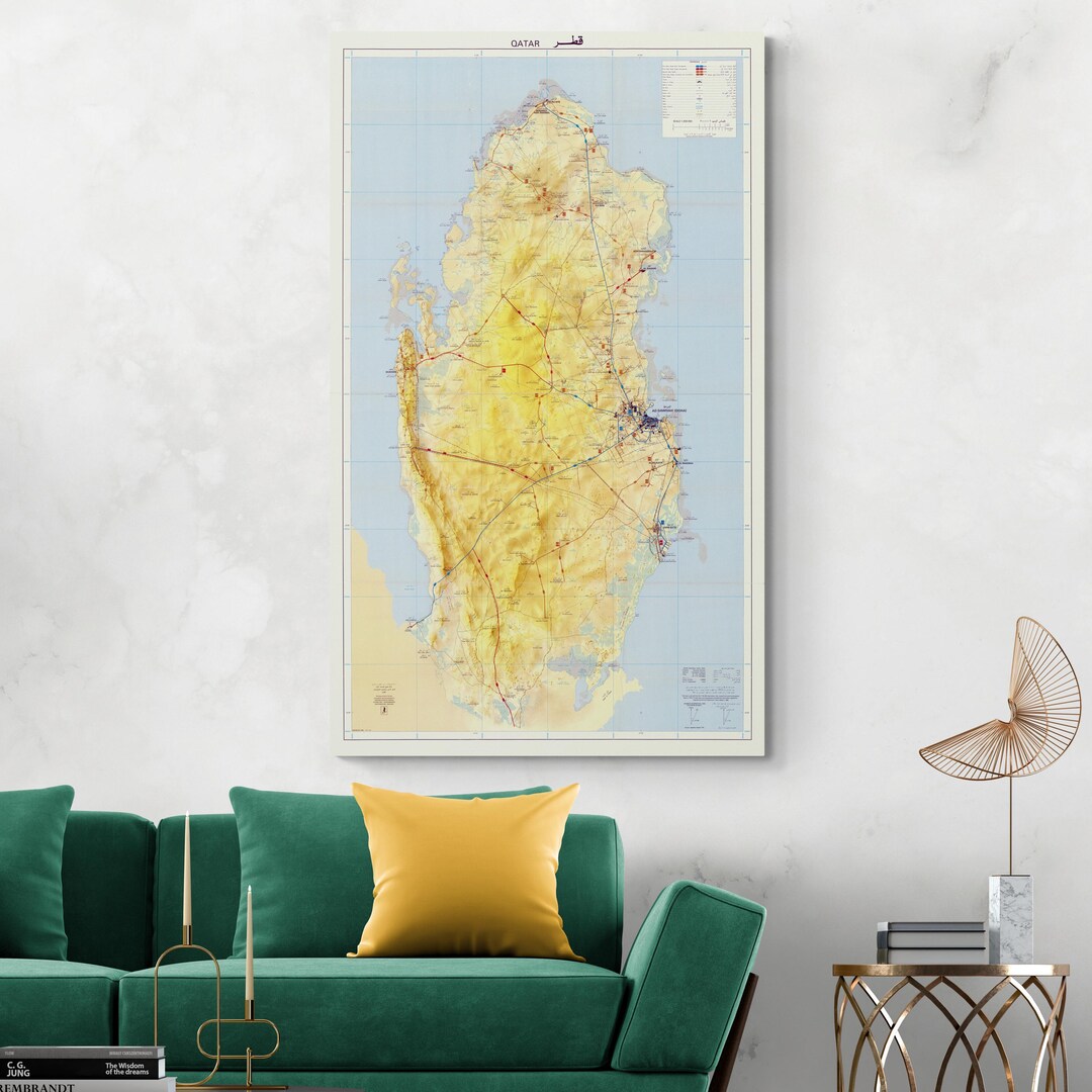 1982 Map of Qatar Middle Eastern Geography Qatari History Cartography ...