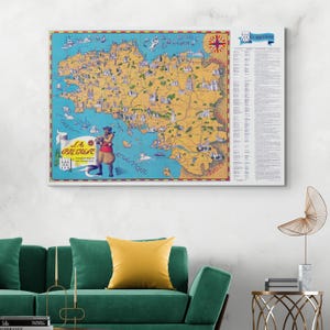 ブルターニュの絵地図 フランス ブルターニュ 地図作成 歴史 装飾 美術印刷