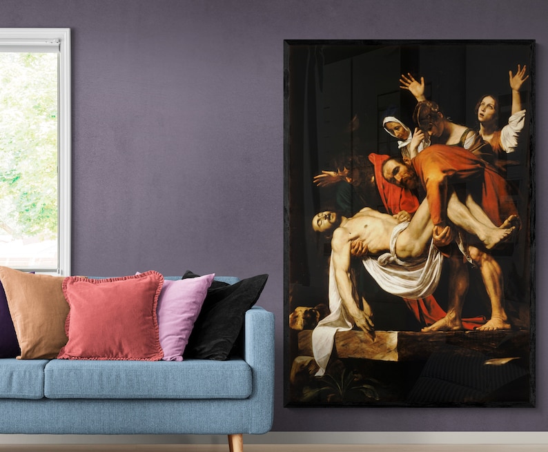 The Entombment of Christ Caravaggio Antique Vintage Baroque Etsy