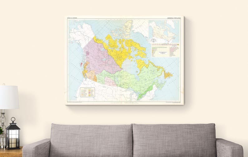 Aboriginal Indigenous Map of Canada – First Nations Cartography Showing ...