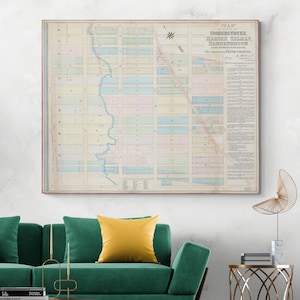 1879 John Bute Holmes NYC Map – Hell’s Kitchen & Lincoln Square – 56th to 72nd St – 8th to 13th Ave – Far West Side Manhattan Estate Survey