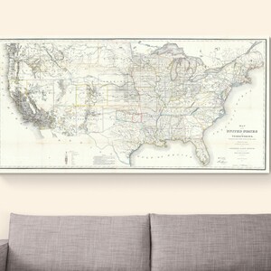 1866 General Land Office Map of the United States – Historic ...