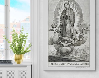 Our Lady of Guadalupe – Mexican Catholic Icon Art Print | Religious Christianity Decor | South American Faith Fine Art Poster