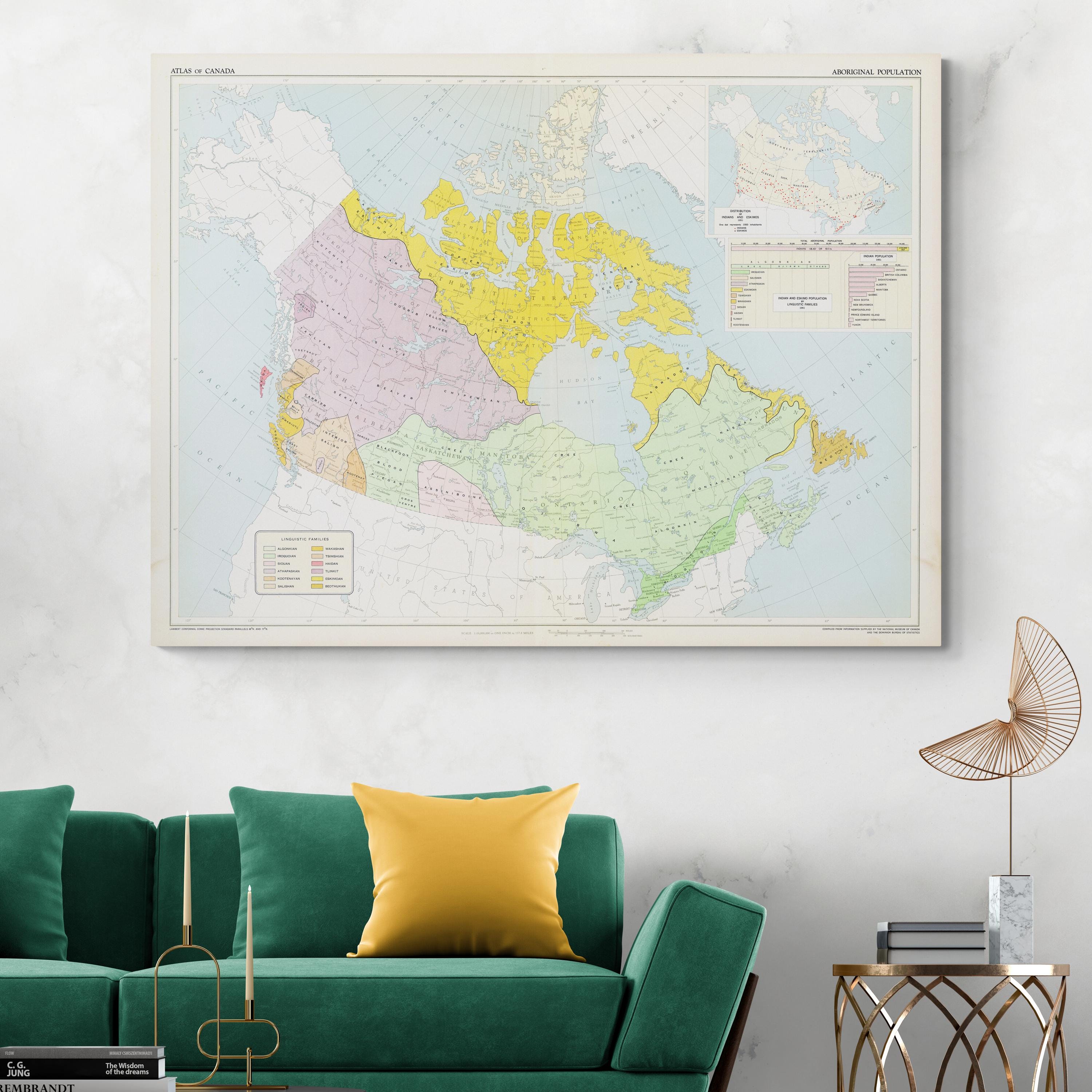 Aboriginal Indigenous Map of Canada – First Nations Cartography Showing ...