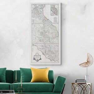 Mappa del 1776 dello Stato Pontificio della Chiesa Cattolica Geografia Ecclesiastica Cattolicesimo Storia Cartografia Decorazione Stampa Artistica