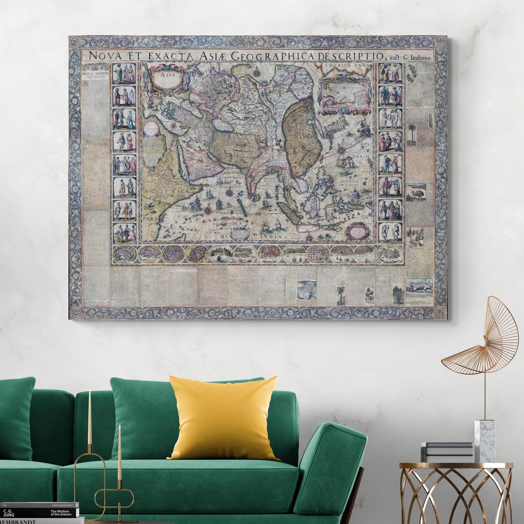 1620 Willem Blaeu Map of Asia – Nova Et Exacta Asiae Geographica