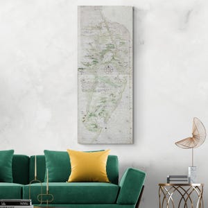 1614 Carte de Nieuw Nederland Nouveaux Pays-Bas Colonial Dutch American History Cartographie Decor Fine Art Print