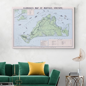1913 Pictorial Map of Martha’s Vineyard – Illustrated Island Map – Towns, Harbors, Roads & Coastal Features Off Cape Cod, Massachusetts
