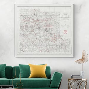 1931 Map of San Bernardino National Forest – Historic California Forestry Map Showing Roads, Trails, Peaks, Ranger Stations & Boundaries