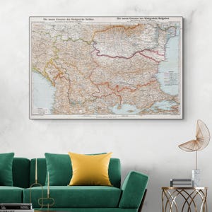 1913 Map of Serbia and Bulgaria – Historic Balkan Cartography Depicting Second Balkan War and Shifting Borders in Early 20th Century Europe