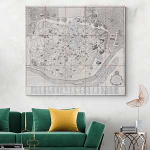 1788 Map of Seville Spain Spanish Sevilla Cartography History Decor Fine Art Print