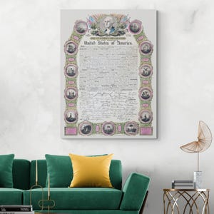 Declaration of Independence – July 4, 1776 U.S. Founding Document Art Print | American Government History | Patriotic Civics Wall Decor