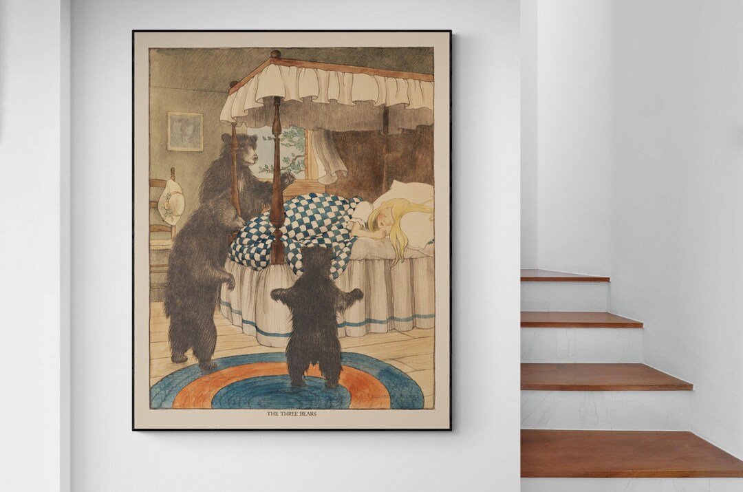 Goldilocks and the Three Bears Fairy Tale Vintage Children's Room