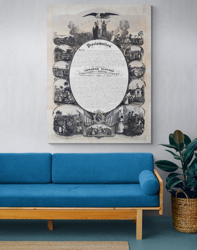 Us Proclamation Frame Emancipation Proclamation 1864 – Abraham Lincoln Executive Order ...